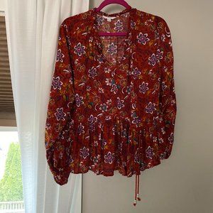 Floral natural fit blouse